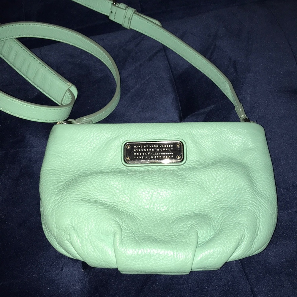 Used mint green Marc Jacobs crossbody small bag.
